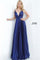 JVN By Jovani Long Formal Prom Dress JVN03061 Navy - The Dress Outlet Jovani