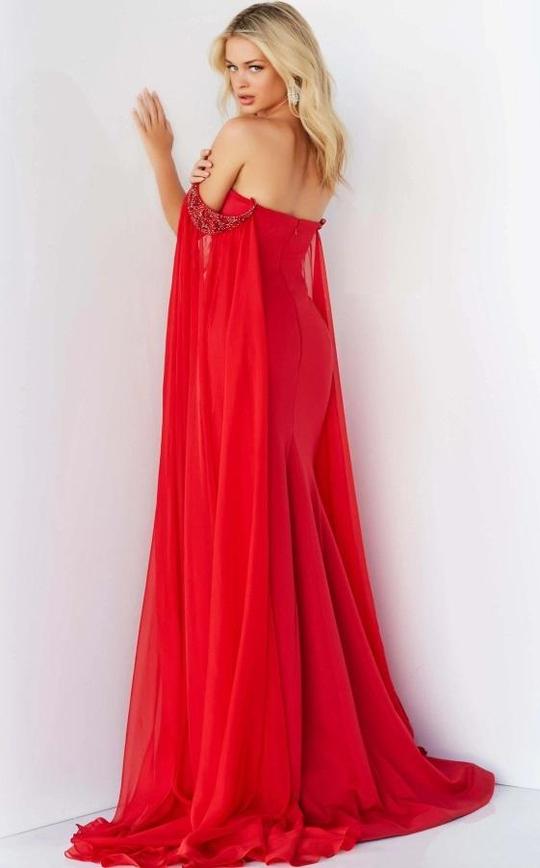 Prom Dresses Long Beaded Slit Formal Prom Dress Red
