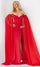 Prom Dresses Long Beaded Slit Formal Prom Dress Red