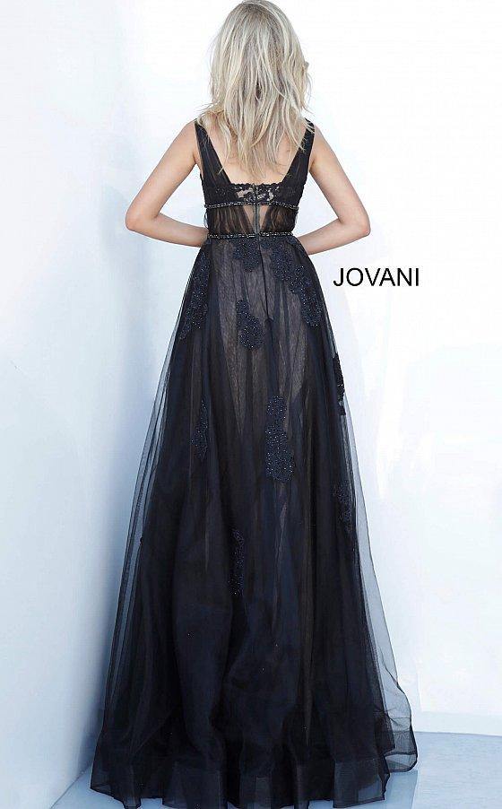 JVN By Jovani Long Sleeveless Prom Dress JVN1025 - The Dress Outlet Jovani