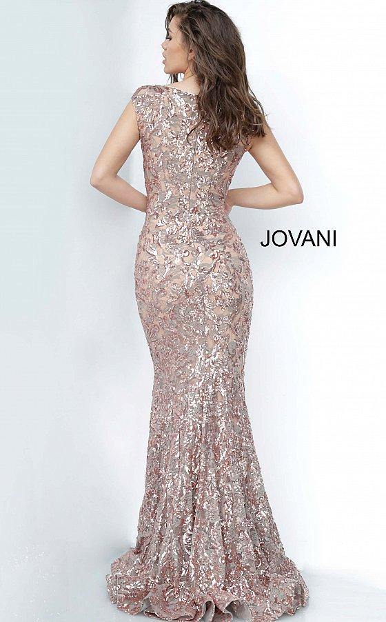 Jovani 1123 Long Formal Cap Sleeve Gown