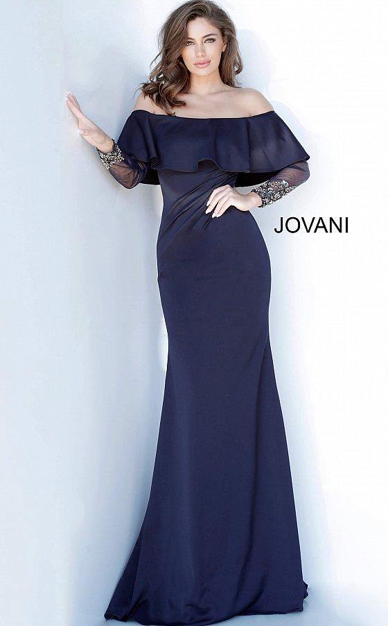 JVN By Jovani Long Formal Evening Dress JVN1152 - The Dress Outlet Jovani