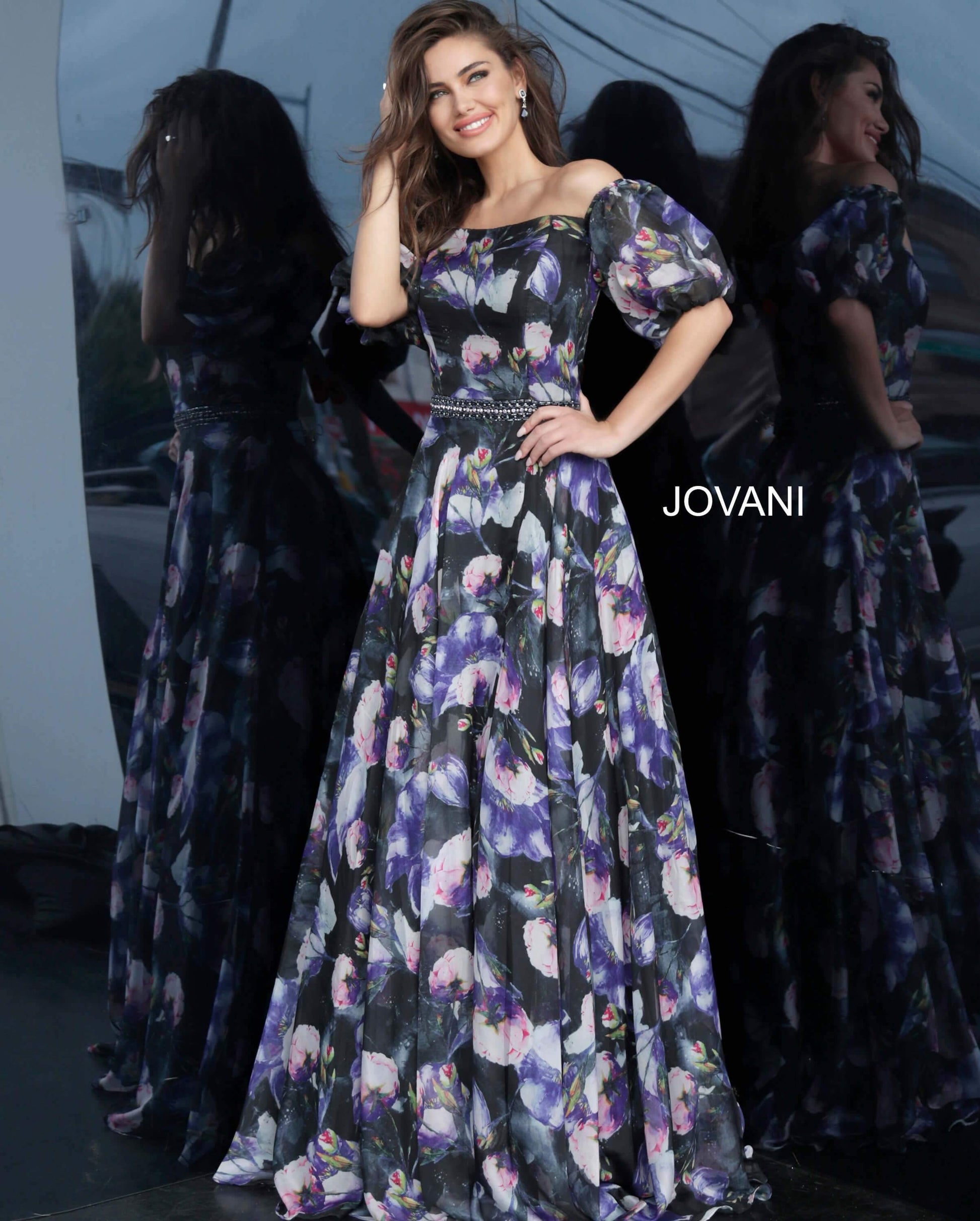 Jovani 2022 Long Formal Floral Dress