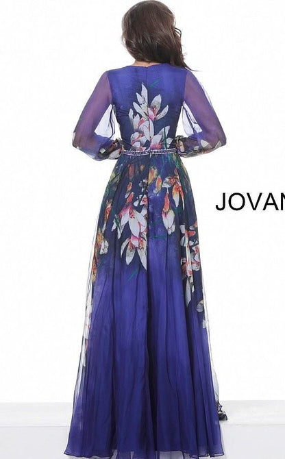 Jovani Long Floral Formal Dress JVN2023 - The Dress Outlet