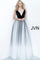 JVN By Jovani Long Prom Ballgown JVN2060 Black/White - The Dress Outlet Jovani