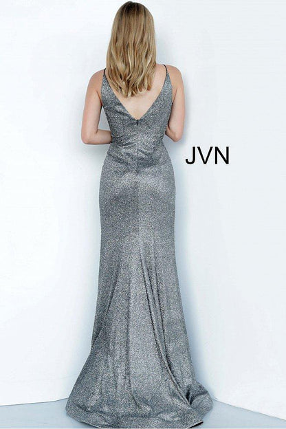 JVN By Jovani Long Metallic Prom Gown JVN2164 - The Dress Outlet Jovani