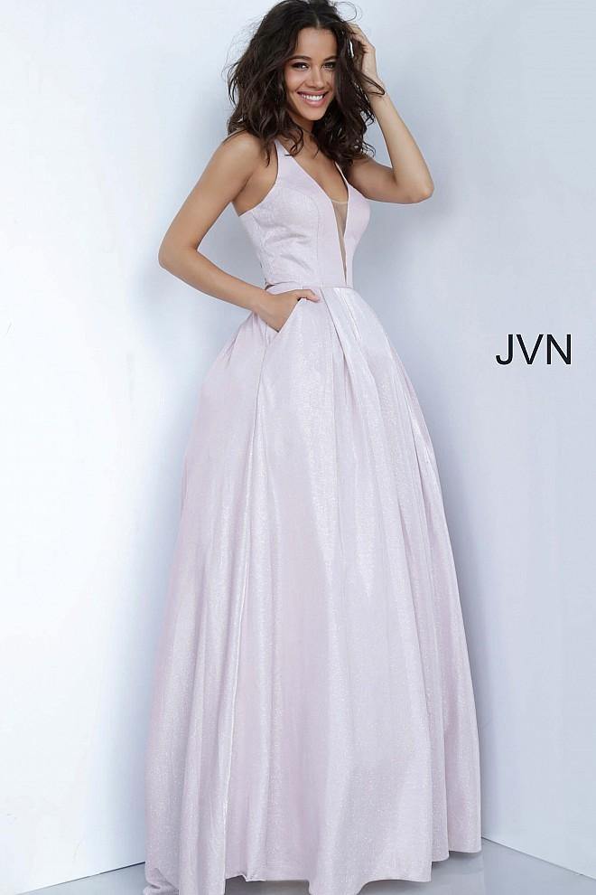 JVN By Jovani Long Prom Ball Gown JVN2172 Mauve - The Dress Outlet Jovani