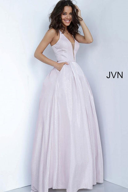 JVN By Jovani Long Prom Ball Gown JVN2172 Mauve - The Dress Outlet Jovani