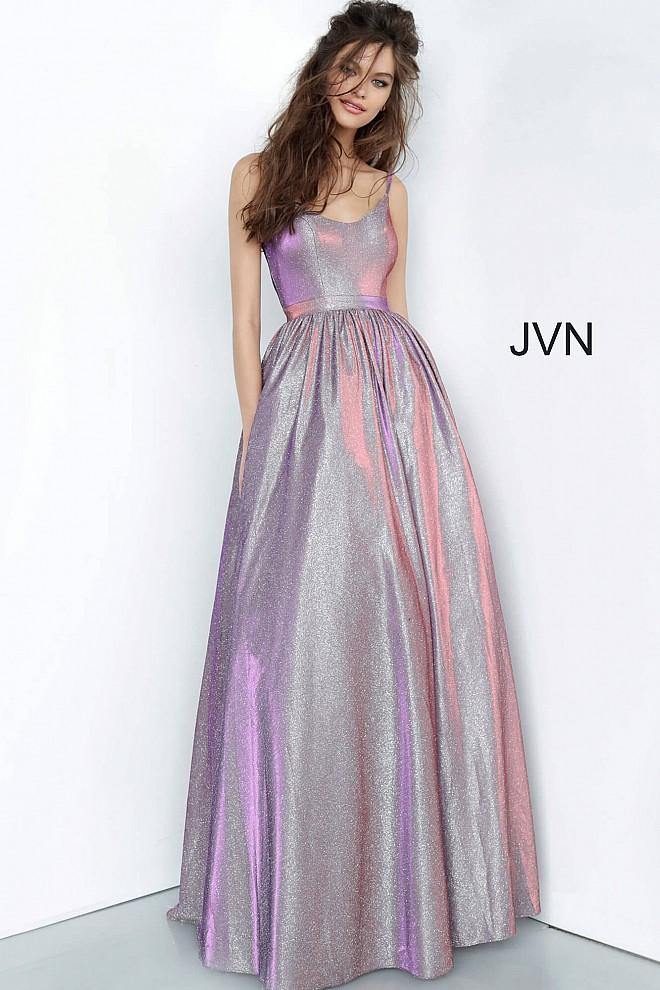 JVN By Jovani Long Prom Ball Gown JVN2191 Purple - The Dress Outlet Jovani