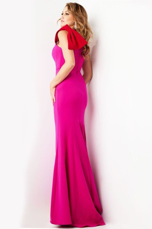 Formal Dresses Fitted Long Evening Formal Dress Fuchsia/Red