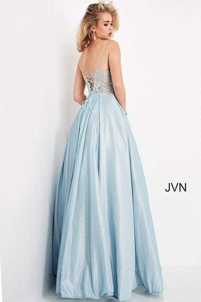 Jovani Long Spaghetti Strap Prom Ball Gown 2206 - The Dress Outlet