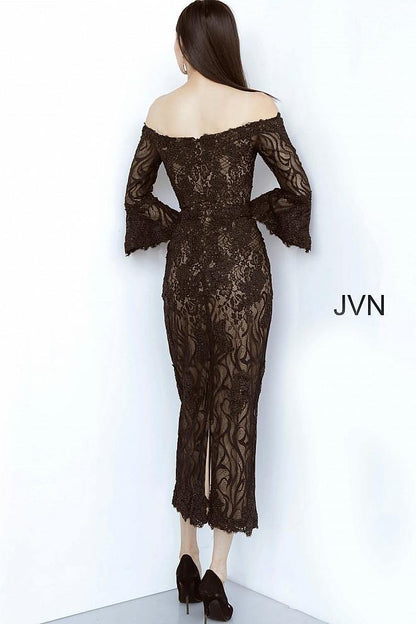 JVN by Jovani Short Lace Formal Dress JVN2241 Black - The Dress Outlet Jovani