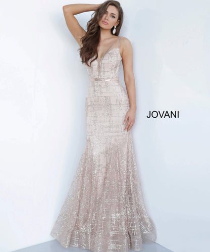 Jovani Long Fitted Sequin Dress JVN2388 - The Dress Outlet