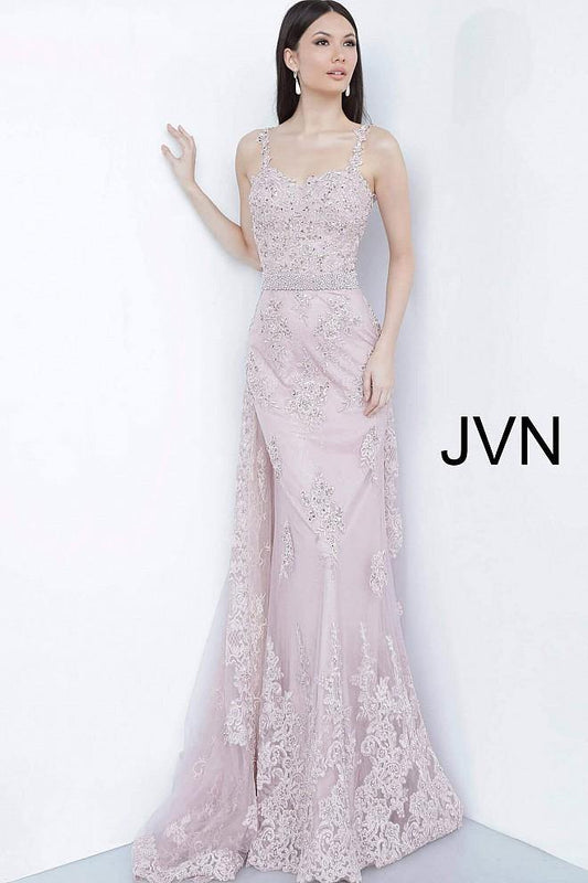JVN by Jovani Prom Long Dress JVN2444 Dusty Rose - The Dress Outlet Jovani