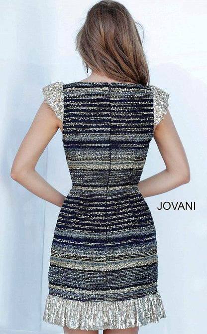 JVN By Jovani Short Cocktail Fitted Dress JVN2920 - The Dress Outlet Jovani