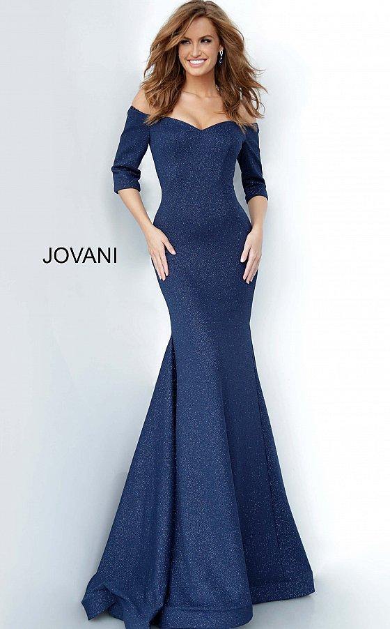 JVN By Jovani Long Formal Glitter Dress JVN2969 - The Dress Outlet Jovani