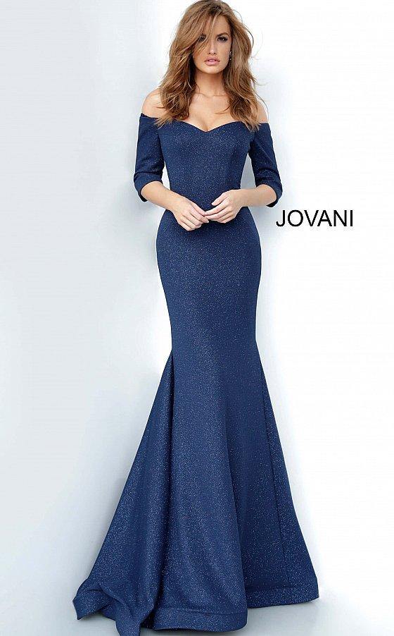 JVN By Jovani Long Formal Glitter Dress JVN2969 - The Dress Outlet Jovani