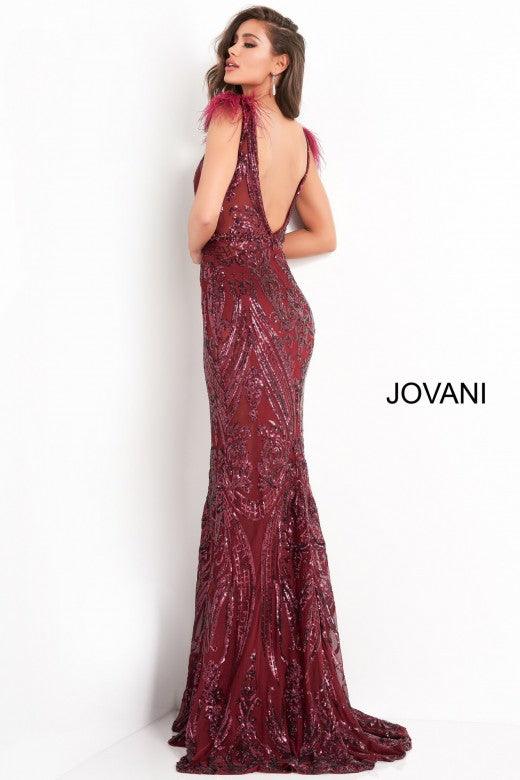 Jovani 3180 Long Cap Sleeve Prom Dress