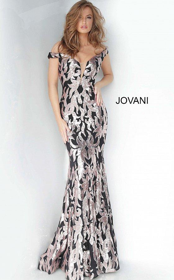 Jovani 3264 Off Shoulder Long Prom Dress