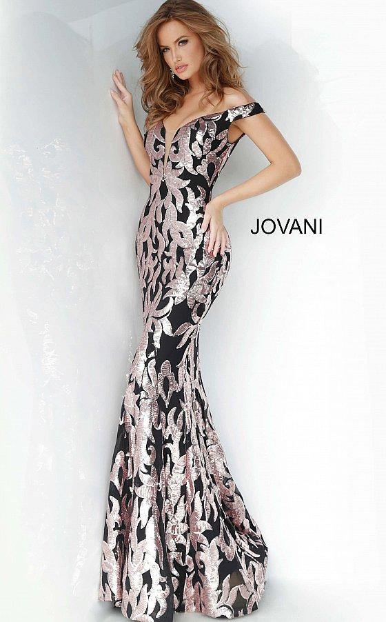 Jovani 3264 Off Shoulder Long Prom Dress