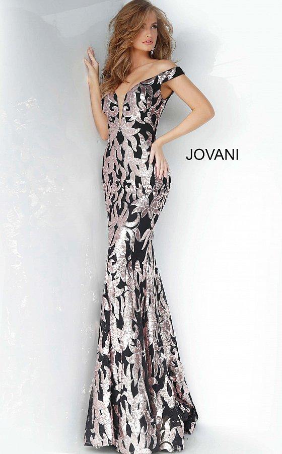 Jovani 3264 Off Shoulder Long Prom Dress