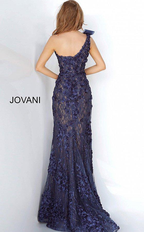 JVN By Jovani One Shoulder Long Formal Gown JVN3375 - The Dress Outlet Jovani