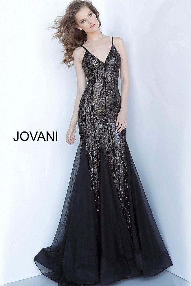 Jovani Trumpet Sequin Long Prom Dress JVN3382 - The Dress Outlet