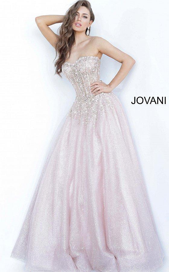 Blush Jovani 3621 Long Strapless Prom Dress for $589.99 – The Dress Outlet