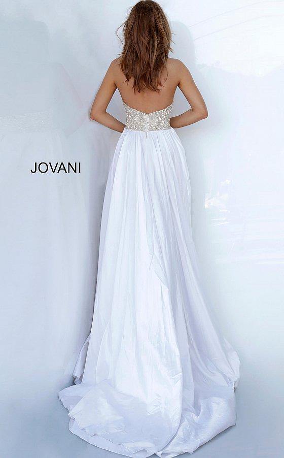 Jovani 3698 Long Halter Beaded Prom Dress