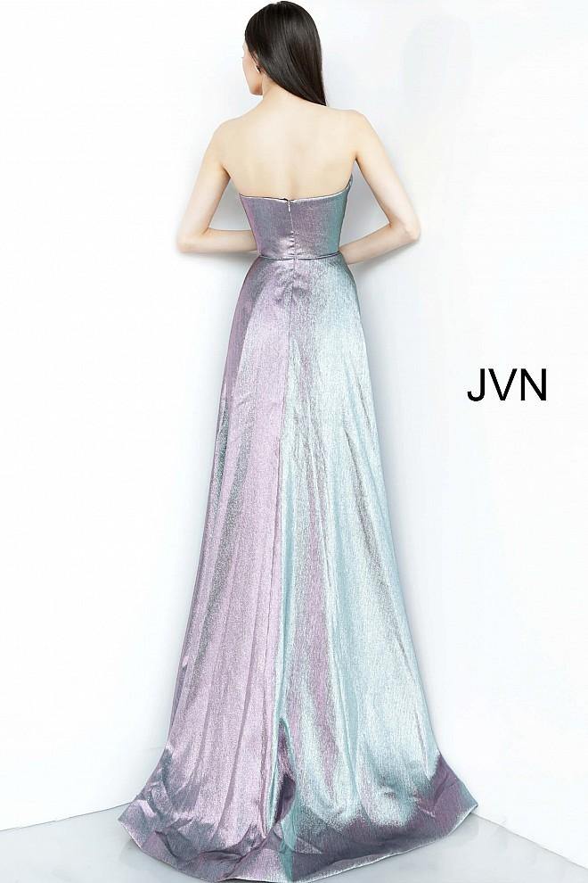 JVN By Jovani Long Formal Prom Dress JVN3775 Purple - The Dress Outlet Jovani
