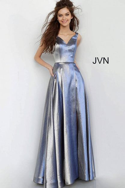 JVN By Jovani Long Formal Prom Gown JVN3777 Royal - The Dress Outlet Jovani