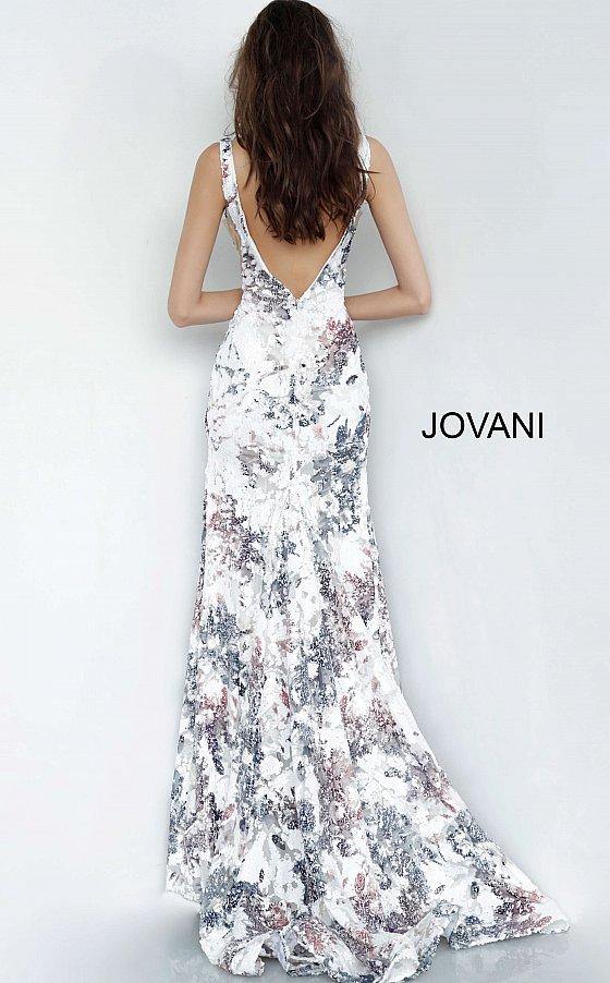 Jovani 4074 Long Formal Print Prom Dress