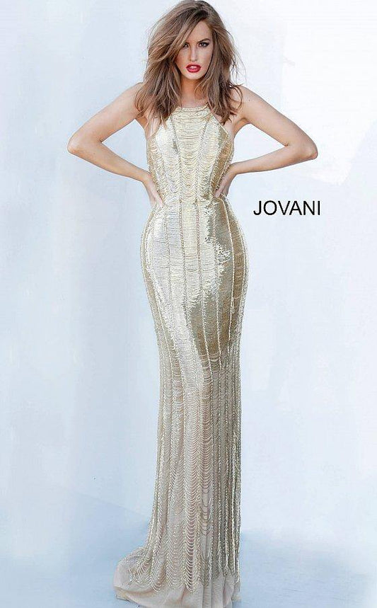 JVN By Jovani Formal Beaded Long Prom Dress JVN4076 - The Dress Outlet Jovani