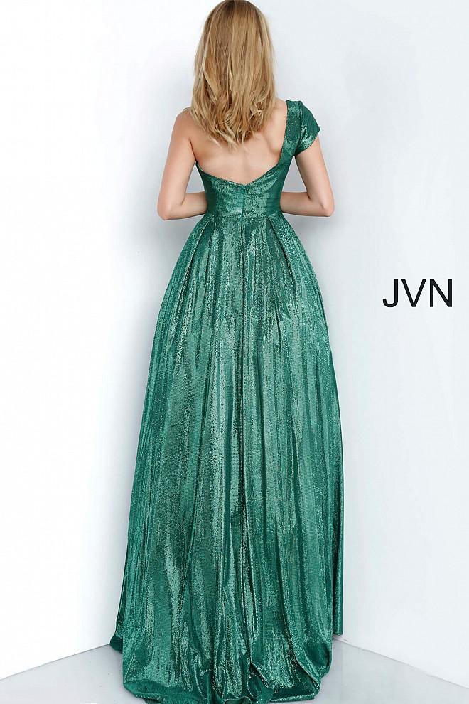 JVN By Jovani Long Prom Ball Gown JVN4389 Emerald - The Dress Outlet Jovani