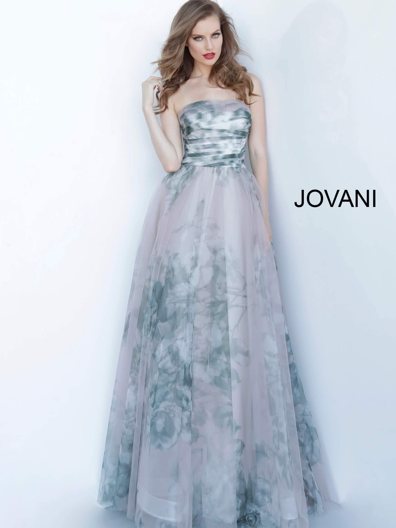 JVN By Jovani Long Formal Printed Dress JVN4434 - The Dress Outlet Jovani