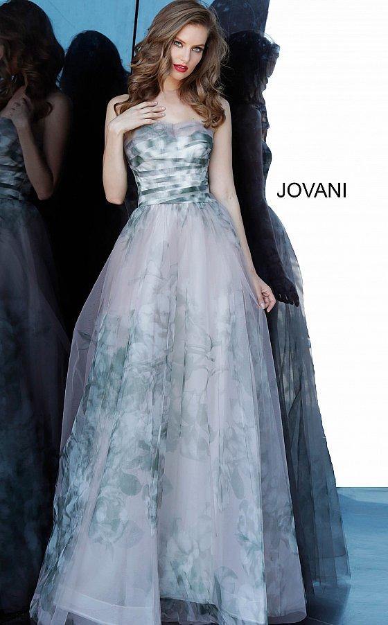 JVN By Jovani Long Formal Printed Dress JVN4434 - The Dress Outlet Jovani