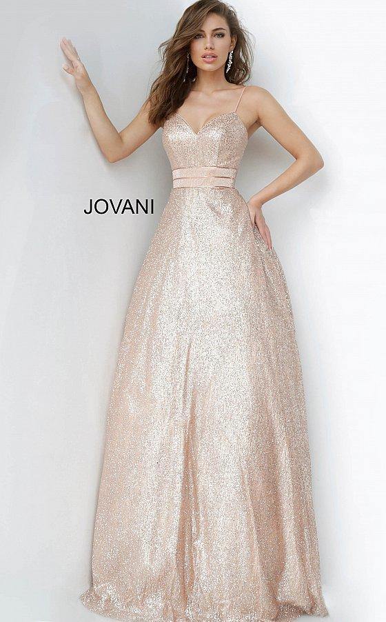 JVN By Jovani Long Formal Glitter Prom Gown JVN4660 - The Dress Outlet Jovani