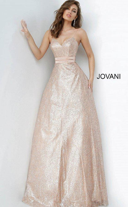 JVN By Jovani Long Formal Glitter Prom Gown JVN4660 - The Dress Outlet Jovani