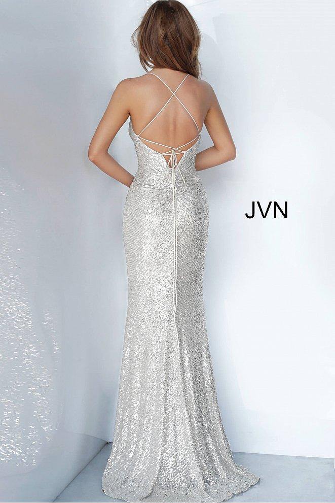Jovani 4707 Long Formal V Neck Prom Dress