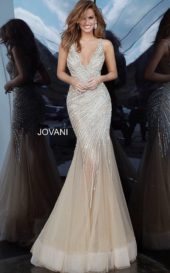 Jovani 4741 Long Formal Beaded Prom Dress