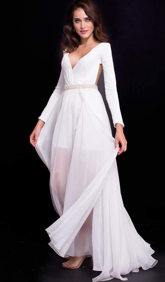 Jovani Long Wedding Dress JVN49266 - The Dress Outlet