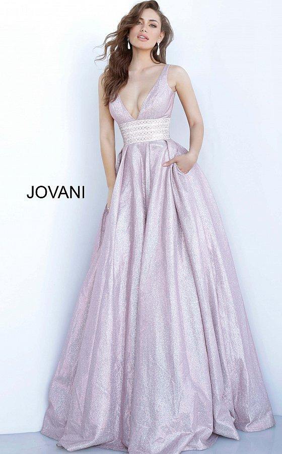 Rose Jovani 55535 Long Metallic Prom Ball Gown for $590.0 – The Dress ...