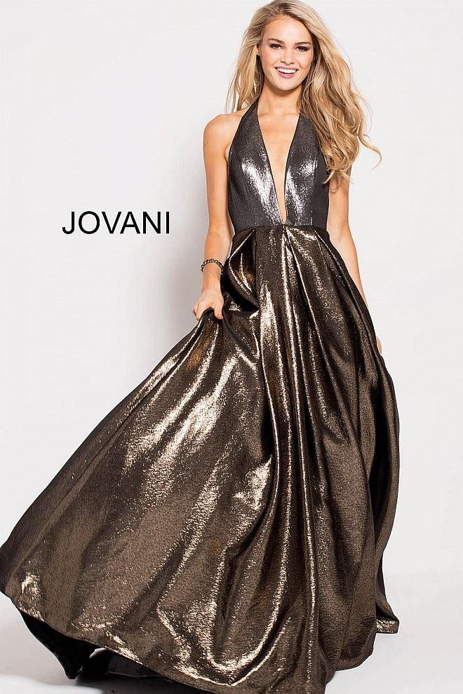 Jovani Long Metallic Prom Dress JVN57237 - The Dress Outlet