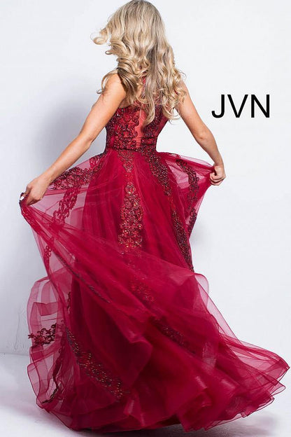 JVN By Jovani Long Sleeveless Prom Ball Gown JVN59046 - The Dress Outlet Jovani