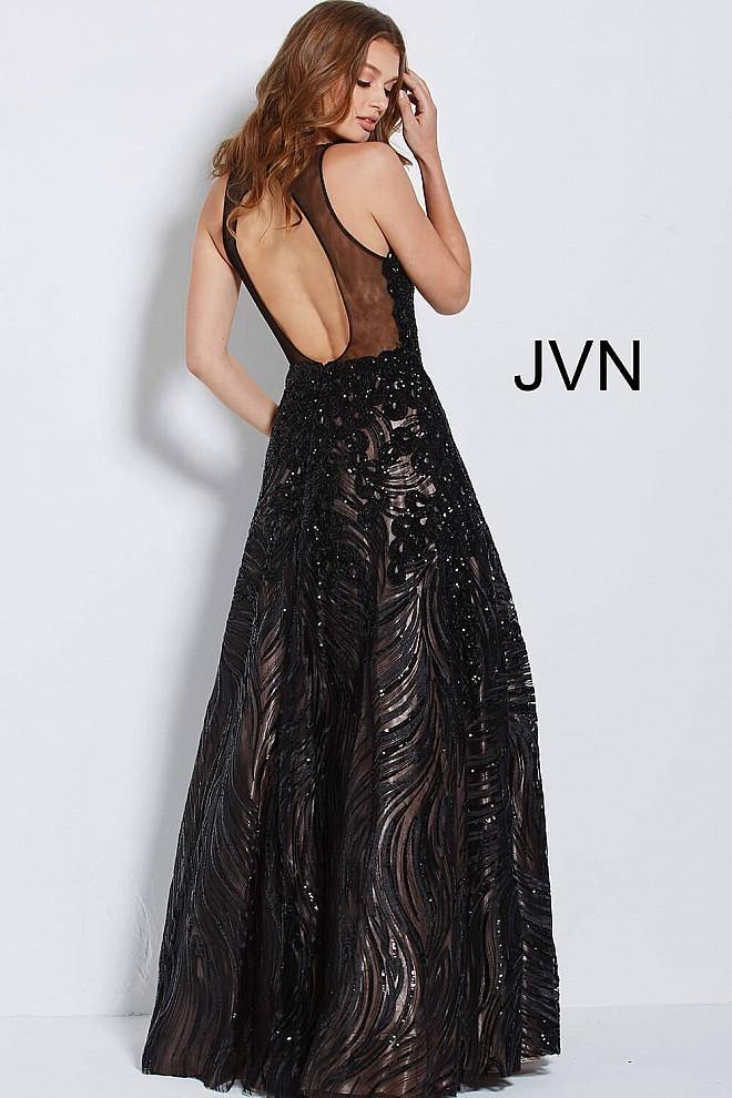 Jovani 60641 Long Formal V Neck Ball Gown
