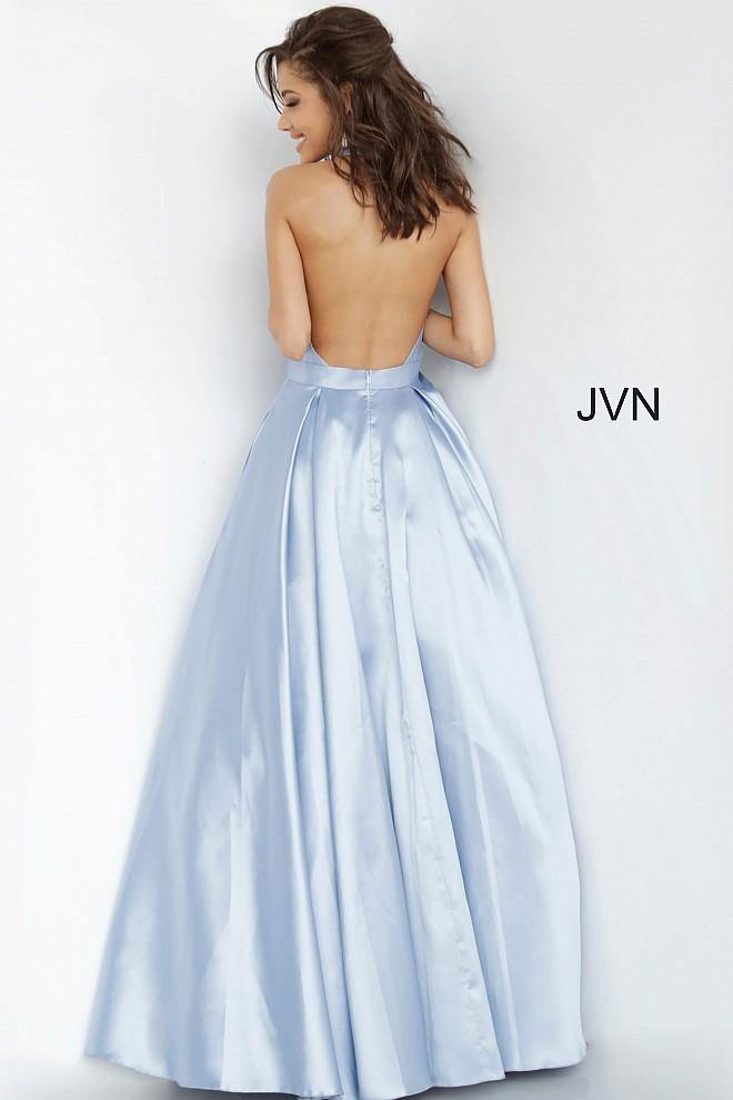 JVN By Jovani Long Ball Gown JVN60772 Light Blue - The Dress Outlet Jovani