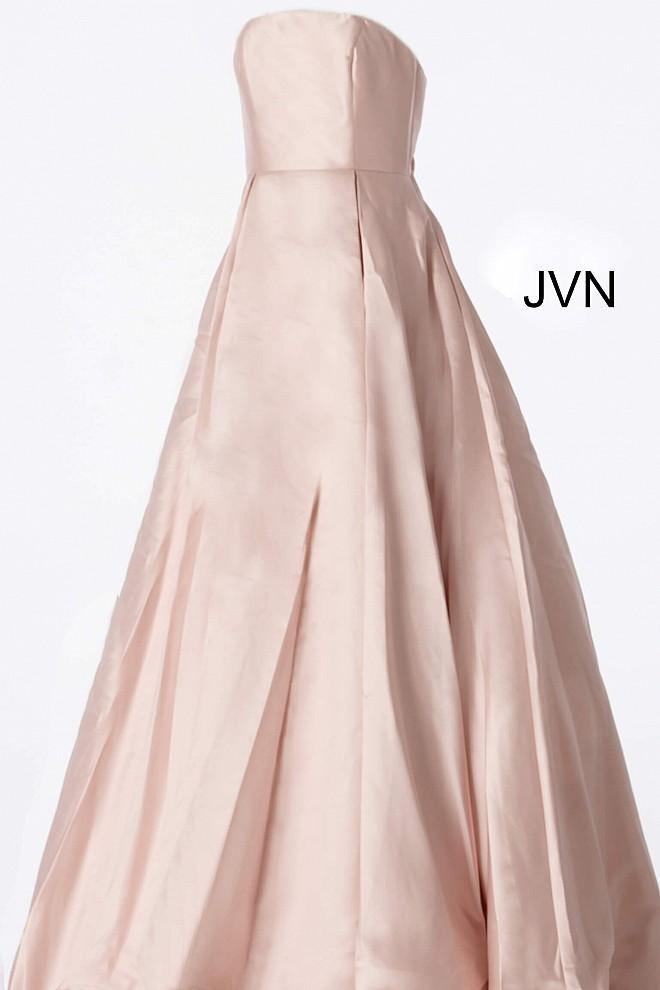 JVN By Jovani Prom Long Strapless Pleated Skirt Ball Gown JVN62633 - The Dress Outlet Jovani