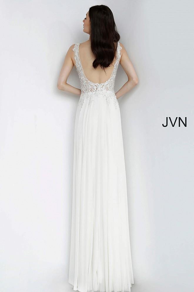 JVN by Jovani Prom Long Formal Dress JVN64107 White - The Dress Outlet Jovani