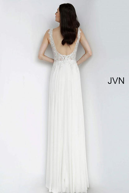 JVN by Jovani Prom Long Formal Dress JVN64107 White - The Dress Outlet Jovani