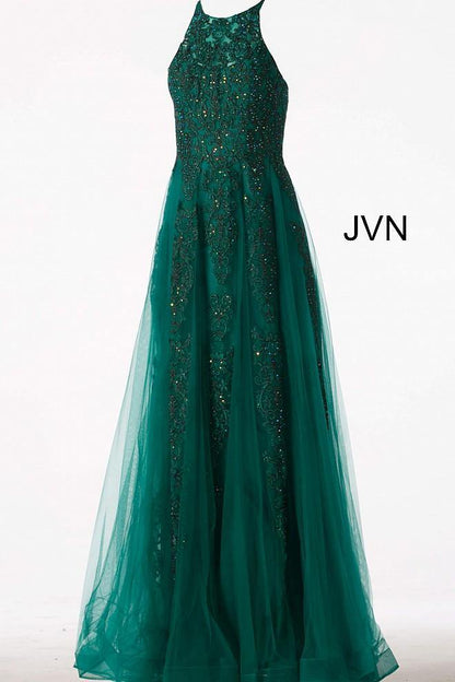 JVN By Jovani Long Formal A Line Prom Dress JVN64157 - The Dress Outlet Jovani